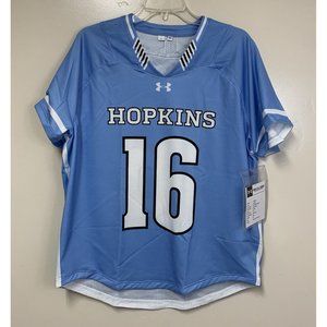 Johns Hopkins Lacrosse #16 Under Armour Primetime Blue Jersey Mens Size L 20
